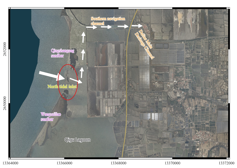 西寮聚落於丹娜絲颱風過境後之空照圖與現場實況